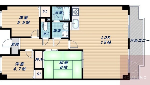 リヴェール緑地の物件間取画像